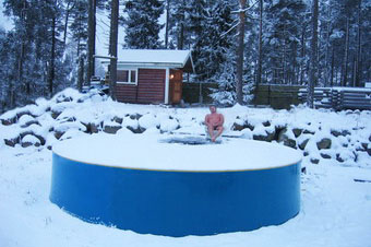 бассейн зимой
